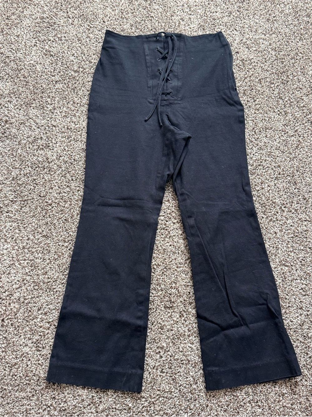 Leith Black Knit Waistband Pants